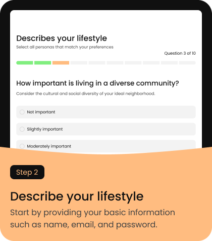 Describe lifestyle screen